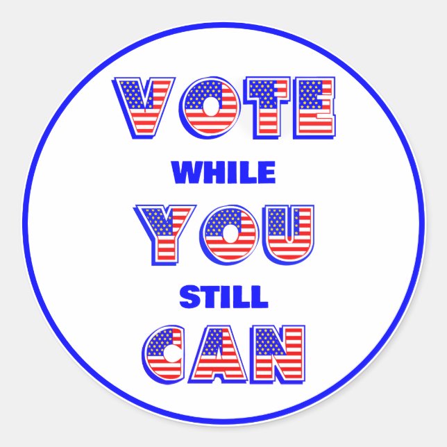 Midterms 2026 Voting Classic Round Sticker (Front)