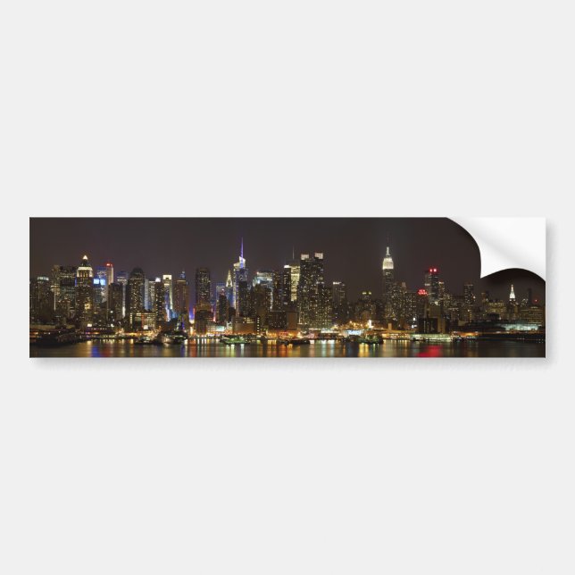 Midtown Manhattan as seen from Weehawken NJ Bumper Sticker (Front)