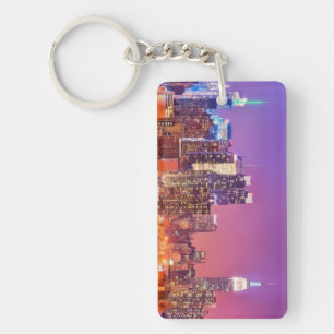 Midtown Manhattan at night with Empire Stae Key Ring