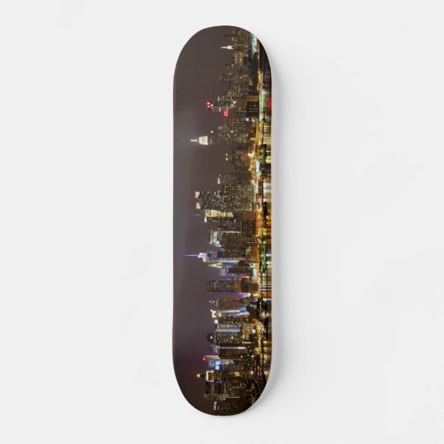 Midtown Manhattan seen from Weehawken New Jersey Skateboard (Front)