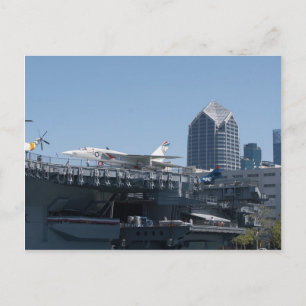 Midway Aircraft Carrier Docked In San Diego Postcard