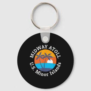 Midway Atoll Beach U.s. Minor Islands Summer Vacat Key Ring