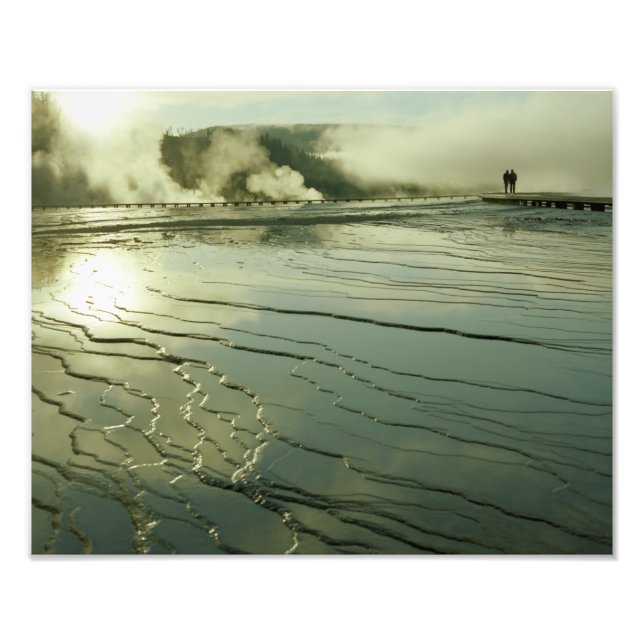 Midway Geyser Pool at Sunrise Photo Print (Front)