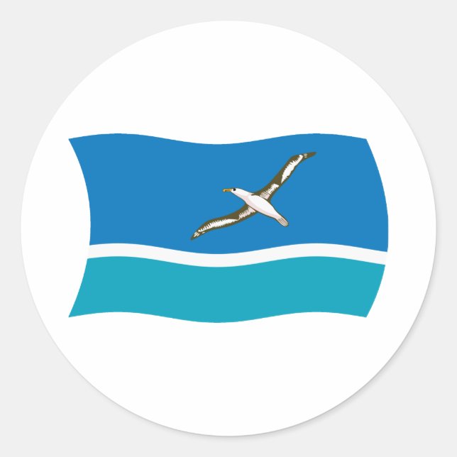 Midway Island Flag Sticker (Front)