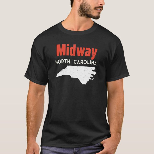 Midway North Carolina USA State America Travel T-Shirt (Front)