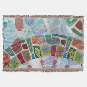 Midway Panels III Throw Blanket