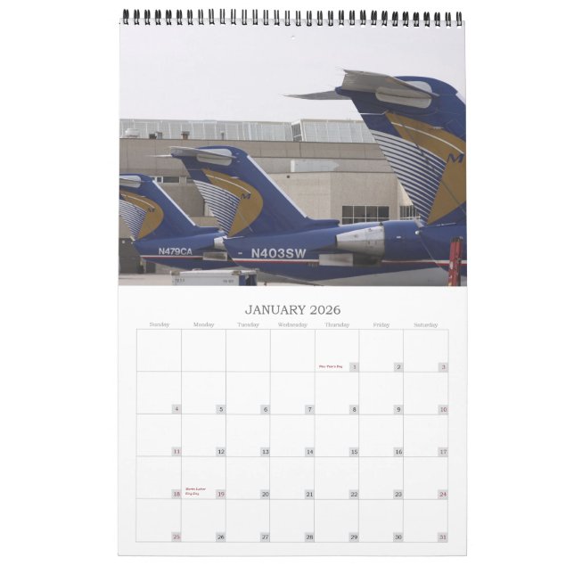 Midwest Airlines Calendar (Jan 2026)