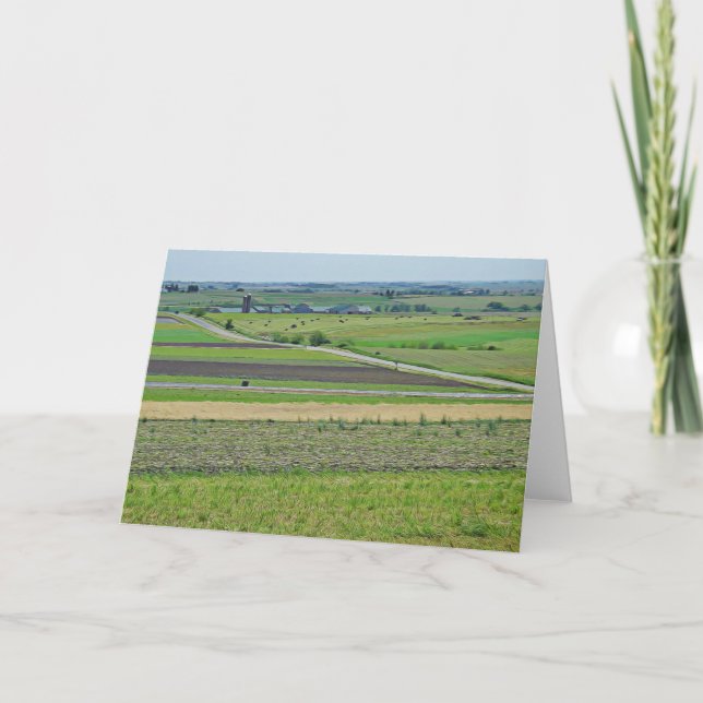 Midwest Farm Landscape View Photography Blank Card (Front)