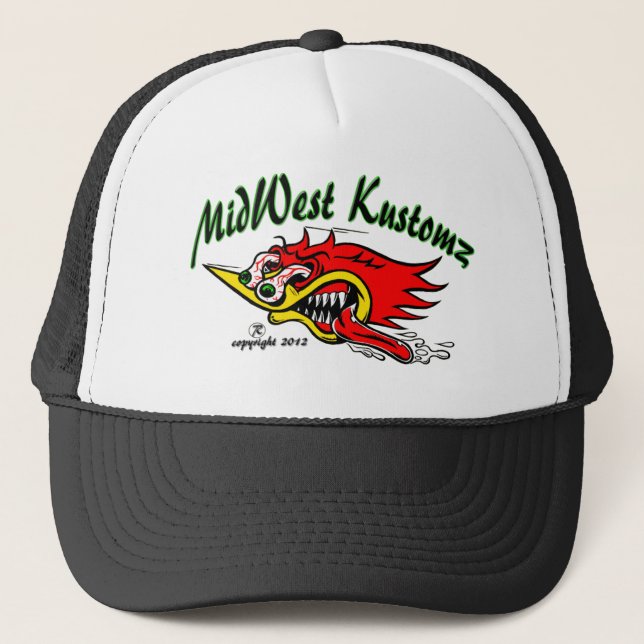 MidWest Kustomz WOODY Trucker Hat (Front)