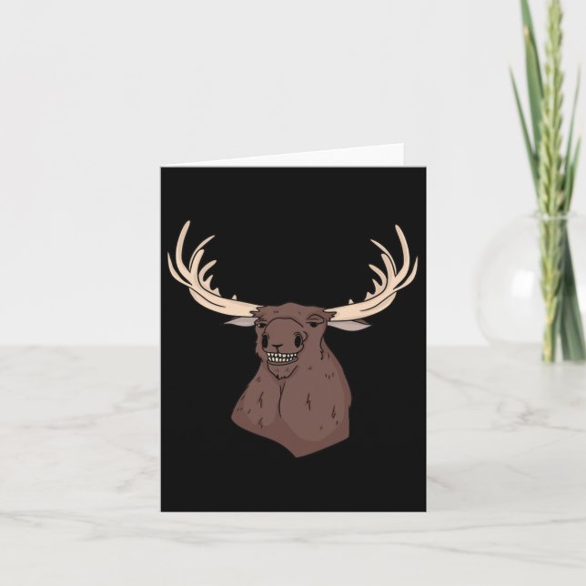 Midwest Magic Cleaning Stupid Moose Face Funny Hun Card (Front)