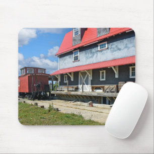 Midwest Rail Depot With Barrels Mouse Mat
