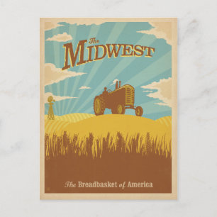 Midwest   The Breadbasket of America Postcard