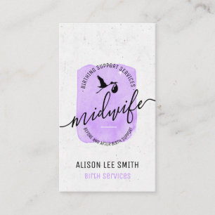 Midwife Birth Coach Services Business Card