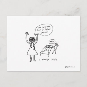 midwife crisis postcard