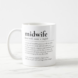 Midwife Definition Doula Thank You Appreciation Coffee Mug