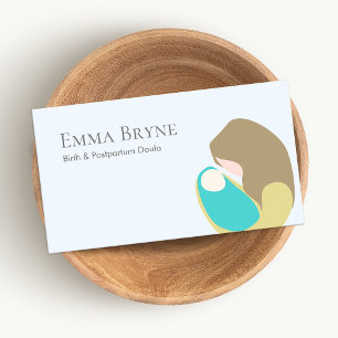 Midwife Doula Holding Baby Business Card