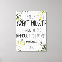 Midwife Doula Office Thank you Card Quote Gift