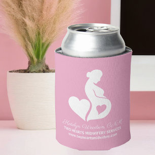 Midwife Doula Services Beautiful Pregnancy Pink Can Cooler