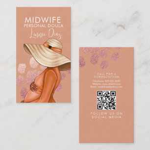 Midwife Doula Travelling  Nurse Pregnancy Business Card