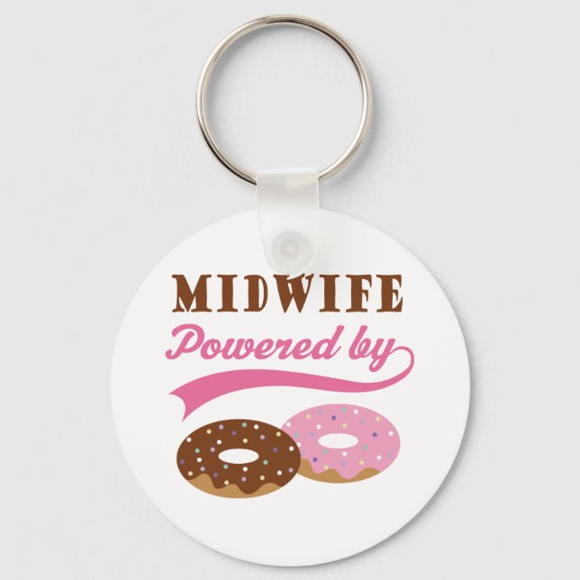 Midwife Gift (Doughnuts) Key Ring (Front)