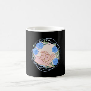 Midwife Gift Thank You Hand With Baby Feet Coffee Mug