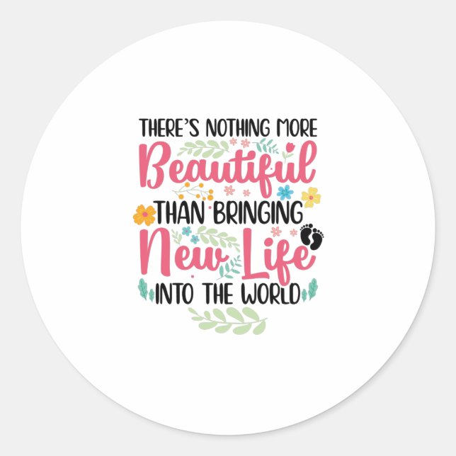 Midwife Midwives Doula Obstetrician Midwifery Job Classic Round Sticker (Front)