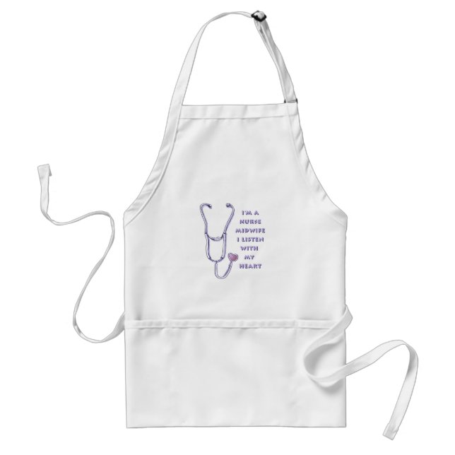 Midwife Nurse Heart Standard Apron (Front)