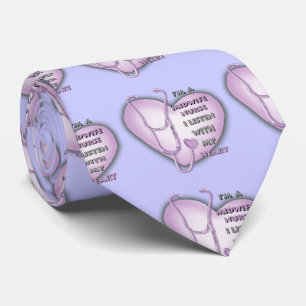 Midwife Nurse Purple Heart Tie