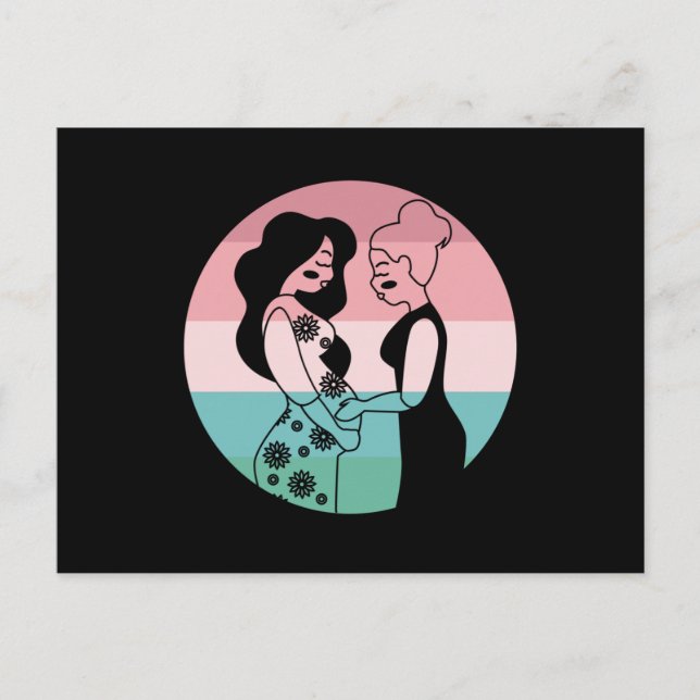 Midwife Pregnancy Birth Gift Thank You Postcard (Front)