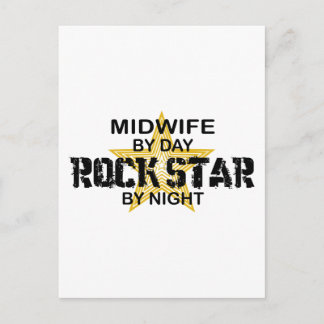 Midwife Rock Star by Night Postcard