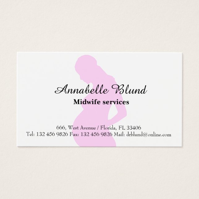 Midwife service Business Card (Front)