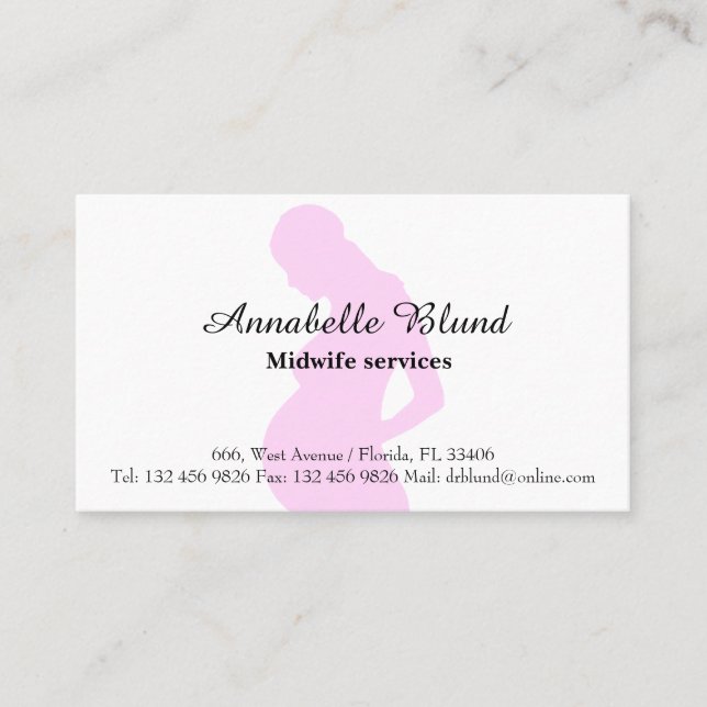 Midwife service Business Card (Front)