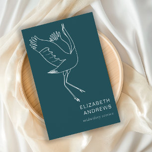 midwife, simple modern business card