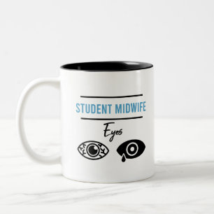 Midwife Student Costume Midwifery Funny Gift Two-Tone Coffee Mug