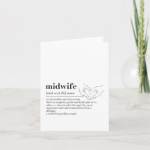 Midwife Thank You Card with Meaningful Definition