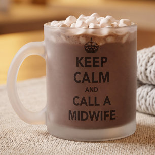 Midwife Thank You Gift - From a Grateful Patient - Frosted Glass Coffee Mug