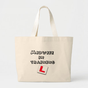 midwife training large tote bag