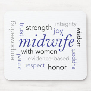 midwife word cloud mouse mat