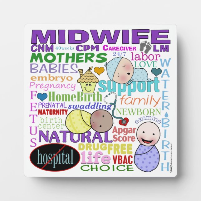 Midwifery Terminology-Subway Art Plaque (Front)