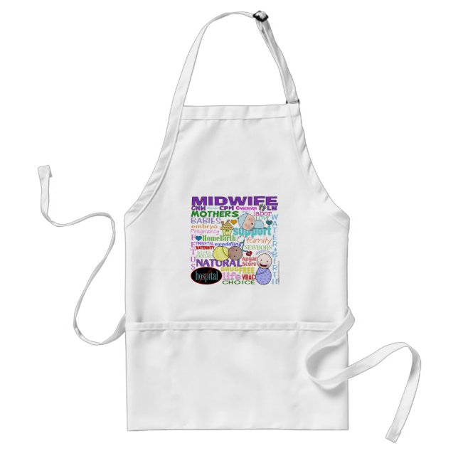 Midwifery Terminology-Subway Art Standard Apron (Front)