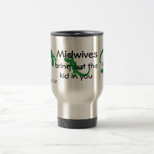 Midwives and Green Lizard Twist Travel Mug
