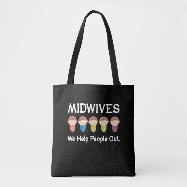 Midwives Appreciation Cute Doula Midwife Baby Tote Bag (Front)