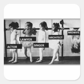 midwives are different square sticker