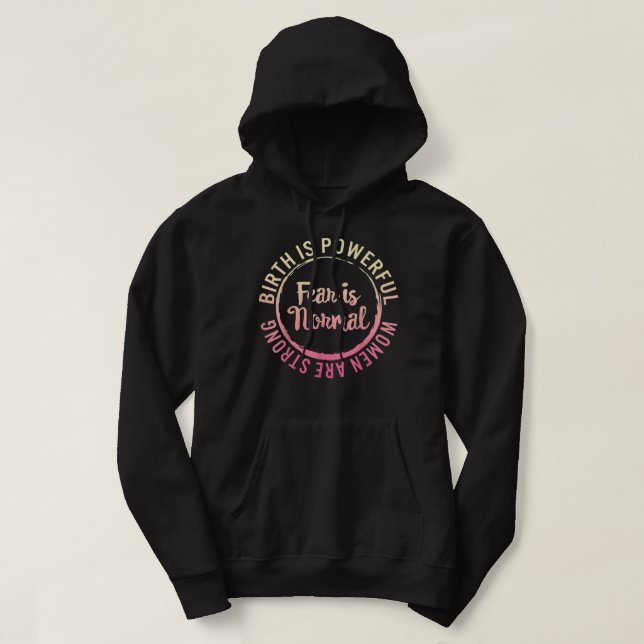 Midwives Day Doula Midwife Birth Labor Delivery Nu Hoodie (Design Front)