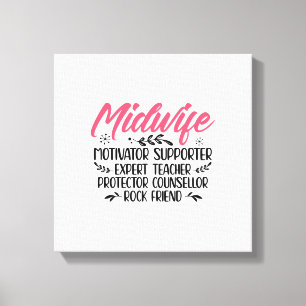 Midwives Gift Ideas   Midwife Obstetrician Doula Canvas Print