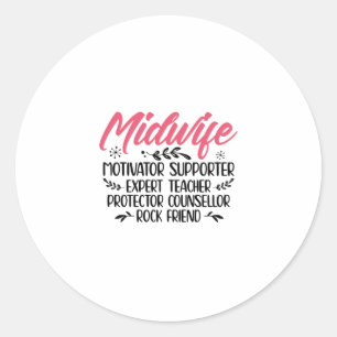 Midwives Gift Ideas   Midwife Obstetrician Doula Classic Round Sticker