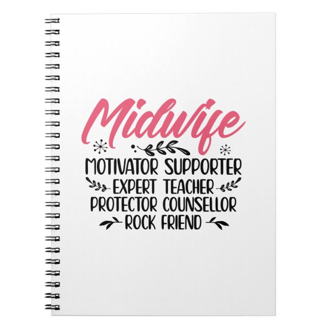 Midwives Gift Ideas | Midwife Obstetrician Doula Notebook (Front)