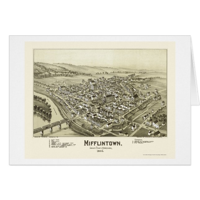 Mifflintown, PA Panoramic Map - 1895 (Front Horizontal)