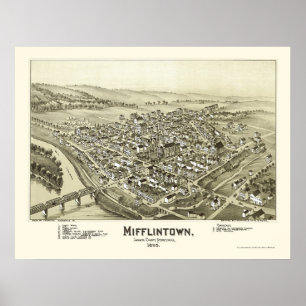 Mifflintown, PA Panoramic Map - 1895 Poster