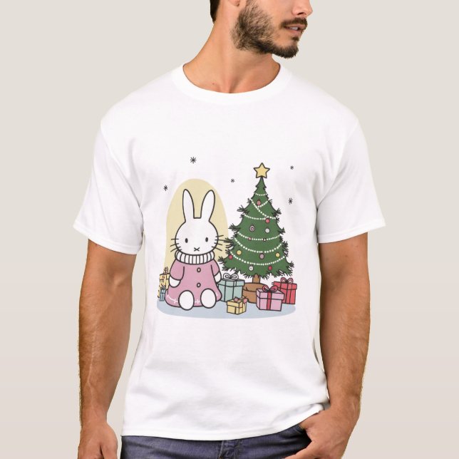 Miffy on Christmas Morning T-Shirt (Front)